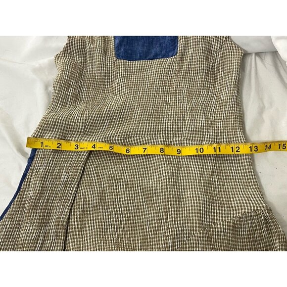 Rebe By Debra Weiss Tan Sleeveless Gingham Dress Size XS - Picture 11 of 12
